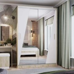 Шкаф-купе ПШ-2.9 1500 Фасад Норд (Дуб сонома/Белый жемчуг) в Ишиме - ishim.mebel24.online | фото