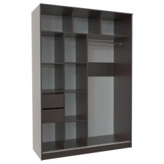 Шкаф-купе ПШ-2.9 1500 Фасад СТРЕЛКА (Венге/ДУБ МОЛОЧНЫЙ стрелка чер) в Ишиме - ishim.mebel24.online | фото 2