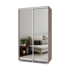 РОЛАНД Шкаф-купе с зеркалами Шимо темный (450*1300) Р433 в Ишиме - ishim.mebel24.online | фото
