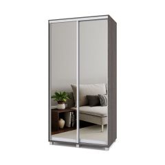 РОЛАНД Шкаф-купе с зеркалами Анкор темный (450*1100) Р413 в Ишиме - ishim.mebel24.online | фото 2