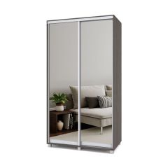РОЛАНД Шкаф-купе с зеркалами Анкор темный (450*1200) Р423 в Ишиме - ishim.mebel24.online | фото 2