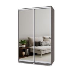 РОЛАНД Шкаф-купе с зеркалами Анкор темный (450*1400) Р443 в Ишиме - ishim.mebel24.online | фото 2