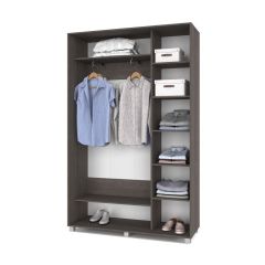 РОЛАНД Шкаф-купе с зеркалами Анкор темный (450*1400) Р443 в Ишиме - ishim.mebel24.online | фото 3