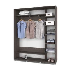 РОЛАНД Шкаф-купе с зеркалами Анкор темный (450*1800) Р483 в Ишиме - ishim.mebel24.online | фото 2