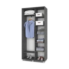 РОЛАНД Шкаф-купе с зеркалами Камень темный (450*1000) Р403 в Ишиме - ishim.mebel24.online | фото 2