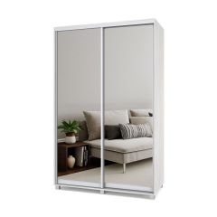 РОЛАНД Шкаф-купе с зеркалами Шимо светлый (450*1400) Р443 в Ишиме - ishim.mebel24.online | фото