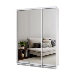 РОЛАНД Шкаф-купе с зеркалами Шимо светлый (450*1600) Р463 в Ишиме - ishim.mebel24.online | фото 2