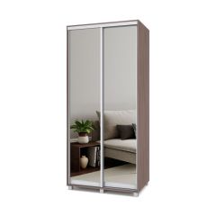 РОЛАНД Шкаф-купе с зеркалами Шимо темный (450*1000) Р403 в Ишиме - ishim.mebel24.online | фото
