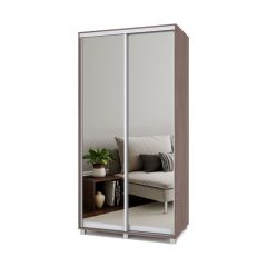 РОЛАНД Шкаф-купе с зеркалами Шимо темный (600*1100) Р613 в Ишиме - ishim.mebel24.online | фото
