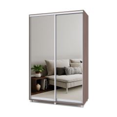 РОЛАНД Шкаф-купе с зеркалами Шимо темный (600*1400) Р643 в Ишиме - ishim.mebel24.online | фото