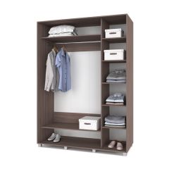РОЛАНД Шкаф-купе с зеркалами Шимо темный (600*1600) Р663 в Ишиме - ishim.mebel24.online | фото 2