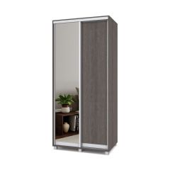 РОЛАНД Шкаф-купе с зеркалом Анкор темный (450*1000) Р402 в Ишиме - ishim.mebel24.online | фото 2