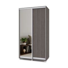РОЛАНД Шкаф-купе с зеркалом Анкор темный (450*1200) Р422 в Ишиме - ishim.mebel24.online | фото