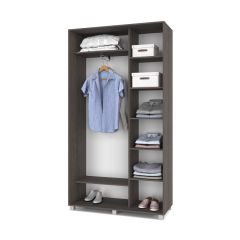 РОЛАНД Шкаф-купе с зеркалом Анкор темный (450*1200) Р422 в Ишиме - ishim.mebel24.online | фото 2