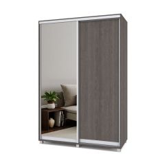 РОЛАНД Шкаф-купе с зеркалом Анкор темный (450*1500) Р452 в Ишиме - ishim.mebel24.online | фото 2