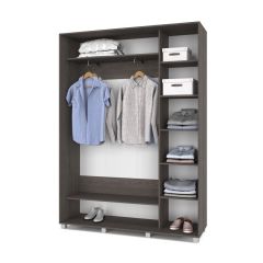 РОЛАНД Шкаф-купе с зеркалом Анкор темный (450*1600) Р462 в Ишиме - ishim.mebel24.online | фото 3