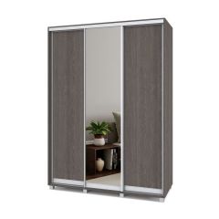 РОЛАНД Шкаф-купе с зеркалом Анкор темный (600*1700) Р672 в Ишиме - ishim.mebel24.online | фото