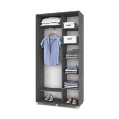 РОЛАНД Шкаф-купе с зеркалом Камень темный (450*1100) Р412 в Ишиме - ishim.mebel24.online | фото 3