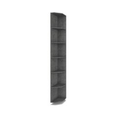 РОЛАНД Шкаф-купе с зеркалом Камень темный (450*1500) Р452 в Ишиме - ishim.mebel24.online | фото