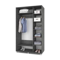 РОЛАНД Шкаф-купе с зеркалом Камень темный (600*1400) Р642 в Ишиме - ishim.mebel24.online | фото 2