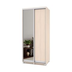 РОЛАНД Шкаф-купе с зеркалом Млечный дуб (450*1000) Р402 в Ишиме - ishim.mebel24.online | фото 2