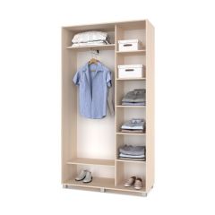 РОЛАНД Шкаф-купе с зеркалом Млечный дуб (450*1200) Р422 в Ишиме - ishim.mebel24.online | фото 2