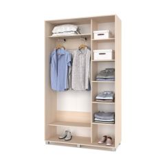 РОЛАНД Шкаф-купе с зеркалом Млечный дуб (450*1300) Р432 в Ишиме - ishim.mebel24.online | фото 3