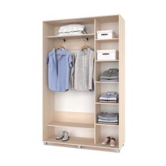 РОЛАНД Шкаф-купе с зеркалом Млечный дуб (450*1400) Р442 в Ишиме - ishim.mebel24.online | фото 3