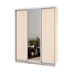 РОЛАНД Шкаф-купе с зеркалом Млечный дуб (450*1700) Р472 в Ишиме - ishim.mebel24.online | фото