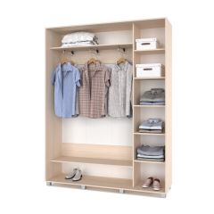 РОЛАНД Шкаф-купе с зеркалом Млечный дуб (450*1700) Р472 в Ишиме - ishim.mebel24.online | фото 2