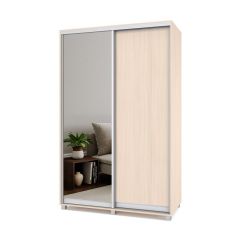 РОЛАНД Шкаф-купе с зеркалом Млечный дуб (600*1400) Р642 в Ишиме - ishim.mebel24.online | фото
