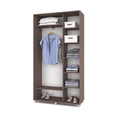 РОЛАНД Шкаф-купе с зеркалом Шимо темный (450*1200) Р422 в Ишиме - ishim.mebel24.online | фото 3
