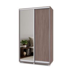 РОЛАНД Шкаф-купе с зеркалом Шимо темный (450*1300) Р432 в Ишиме - ishim.mebel24.online | фото 2
