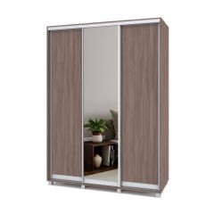 РОЛАНД Шкаф-купе с зеркалом Шимо темный (450*1600) Р462 в Ишиме - ishim.mebel24.online | фото 2