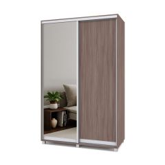 РОЛАНД Шкаф-купе с зеркалом Шимо темный (600*1400) Р642 в Ишиме - ishim.mebel24.online | фото