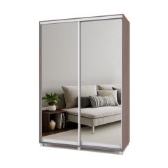 РОЛАНД Шкаф-купе с зеркалами Шимо темный (600*1500) Р653 в Ишиме - ishim.mebel24.online | фото