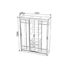 Шкаф-купе ШКП 1 (Венге/Ясень Анкор светлый) в Ишиме - ishim.mebel24.online | фото 3