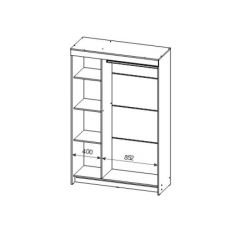 Шкаф-купе ШКП 2 (Венге/Ясень Анкор светлый) в Ишиме - ishim.mebel24.online | фото 3