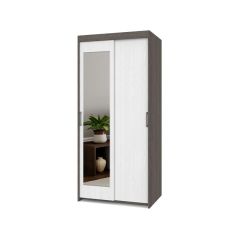 ТОМАС Шкаф-купе с зеркалом Анкор темный/светлый Т22 в Ишиме - ishim.mebel24.online | фото