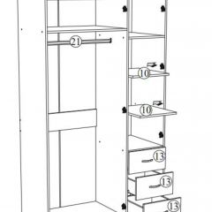 Шкаф Лофт 3-х створчатый в Ишиме - ishim.mebel24.online | фото 6