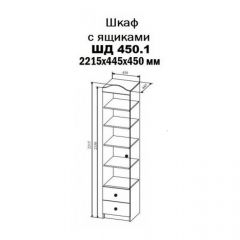 KI-KI ШД450.1 Шкаф (белый/белое дерево) в Ишиме - ishim.mebel24.online | фото 2