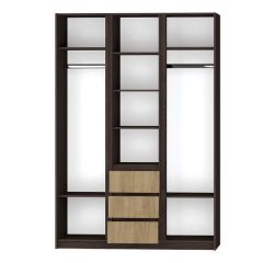 Шкаф распашной Флоренция (Венге/Дуб Крафт Золотой) в Ишиме - ishim.mebel24.online | фото 2