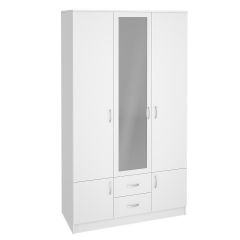 Шкаф Ронда ШК-3 с зеркалом (Белый) в Ишиме - ishim.mebel24.online | фото 1