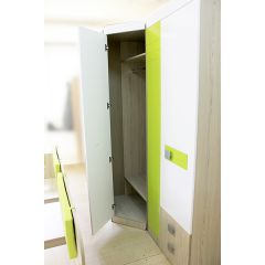 Шкаф угловой 700 Стиль № 3 (туя светлая/лайм) в Ишиме - ishim.mebel24.online | фото 4