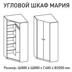 Шкаф угловой Мария 880*880 (ЛДСП 1 кат.) в Ишиме - ishim.mebel24.online | фото 2