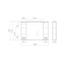 Шкаф-зеркало Cube 100 Эл. Домино (DC5013HZ) в Ишиме - ishim.mebel24.online | фото 2