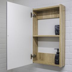 Шкаф-зеркало Мечта 50 Дуб сонома АЙСБЕРГ (DM2318HZ) в Ишиме - ishim.mebel24.online | фото 4