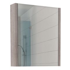 Шкаф-зеркало Quadro 60 Дуб серый левый/правый Домино (DQ1702HZ) в Ишиме - ishim.mebel24.online | фото