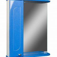 Шкаф-зеркало Радуга Синий металлик 55 левый АЙСБЕРГ (DA1129HZR) в Ишиме - ishim.mebel24.online | фото 1