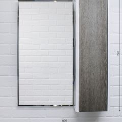 Шкаф-зеркало Uno 60 Дуб серый левый/правый Домино (DU1503HZ) в Ишиме - ishim.mebel24.online | фото 7